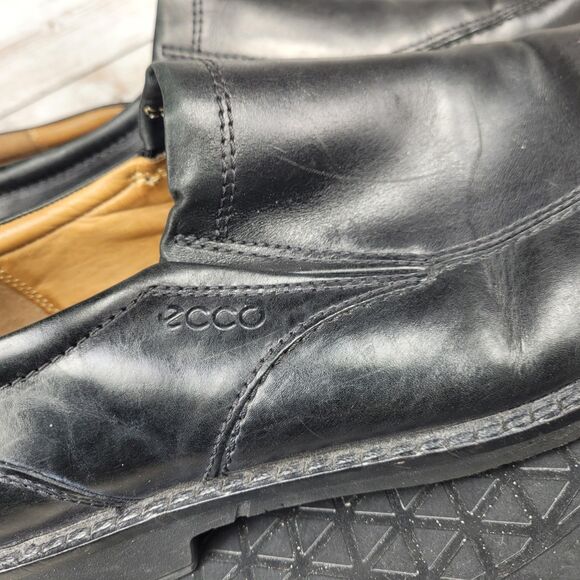ECCO Seattle Loafers Men Size 11 Black Leather Comfort Slip On Shoes Extra Width main image 13